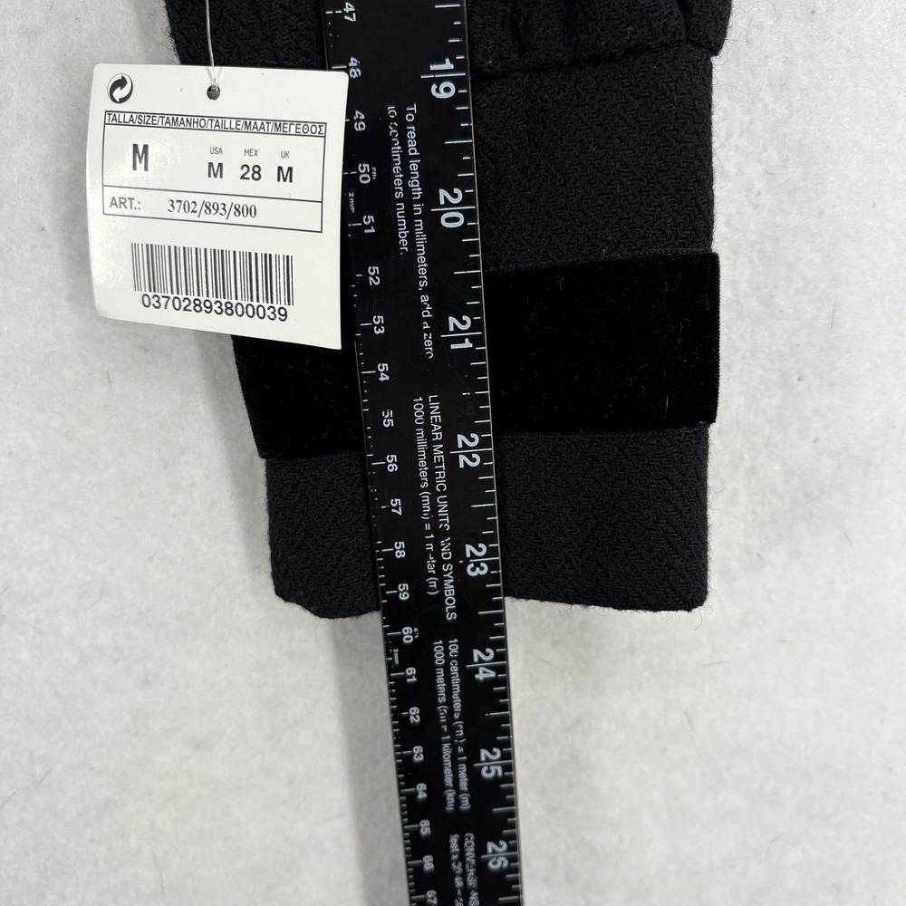 Zara Basic Jacket Womens Medium Black Wool Herrin… - image 14